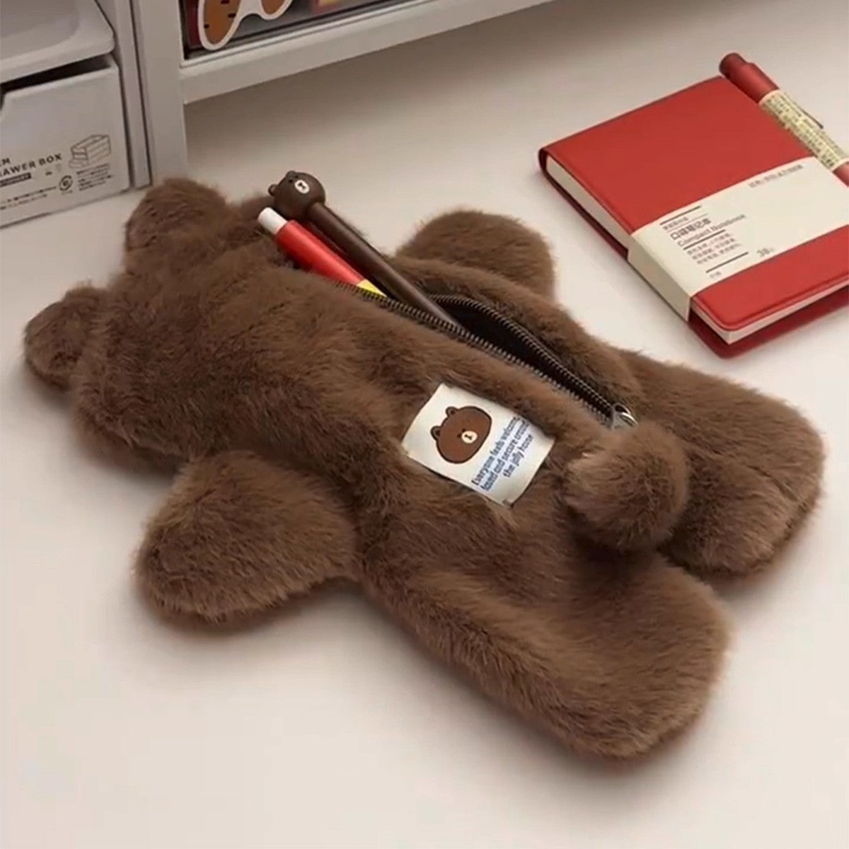 Plüsch Tierdruck Stiftetui