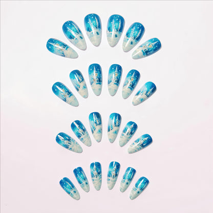 Winter-Themen Künstlerische Nagelkunst Brehn