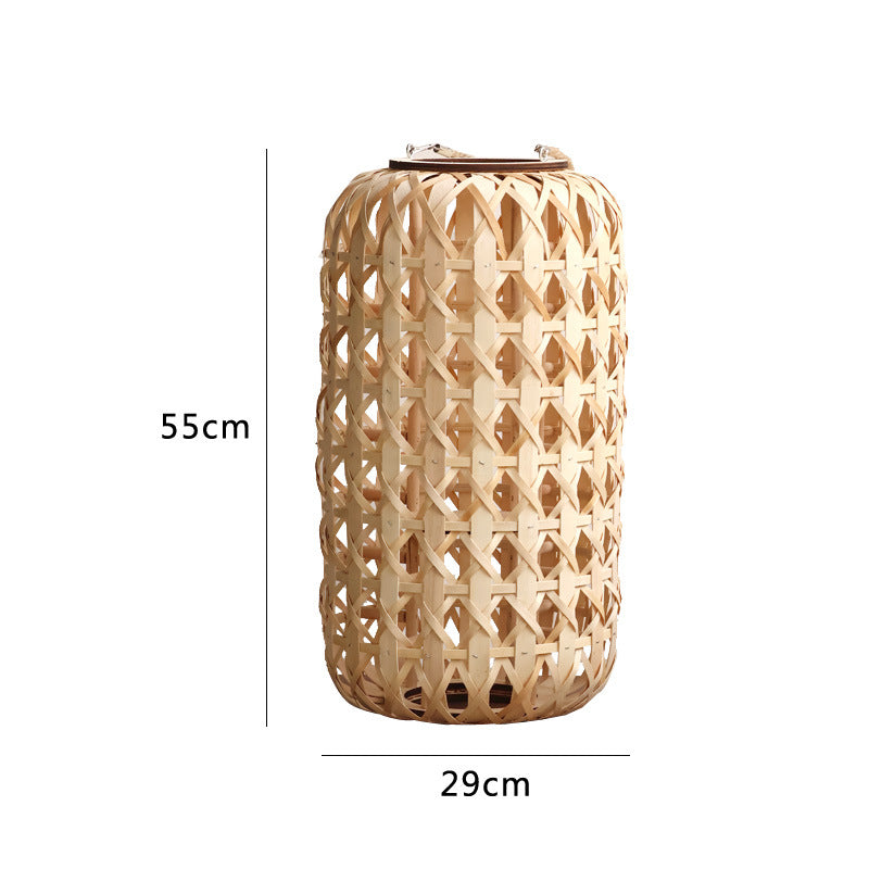 Elegante Laterne aus handgewebtem Naturmaterial Brehn