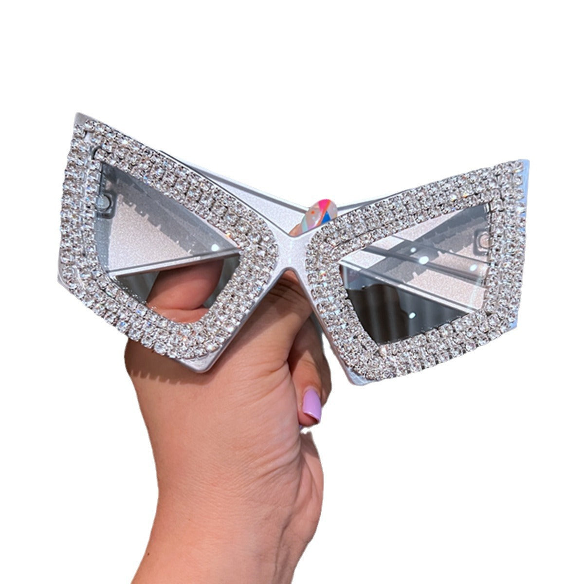 Damen cat-eye Sonnenbrille mit strassverziertem Rahmen Brehn