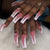 Elegantes Skulptiertes Press-On Nagelset Brehn