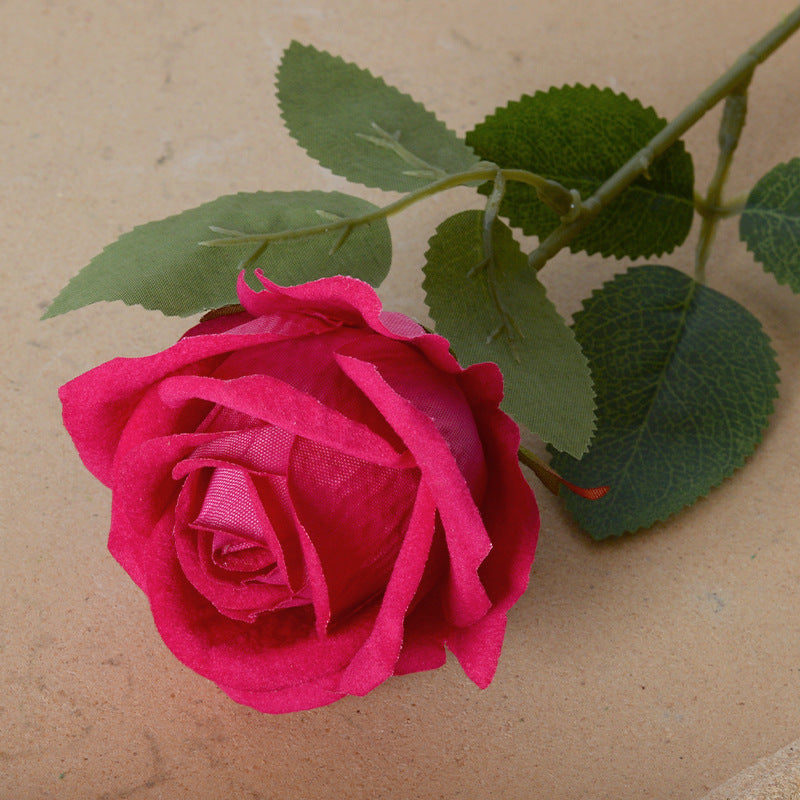 Elegante Seiden schwarze Rosenstiel