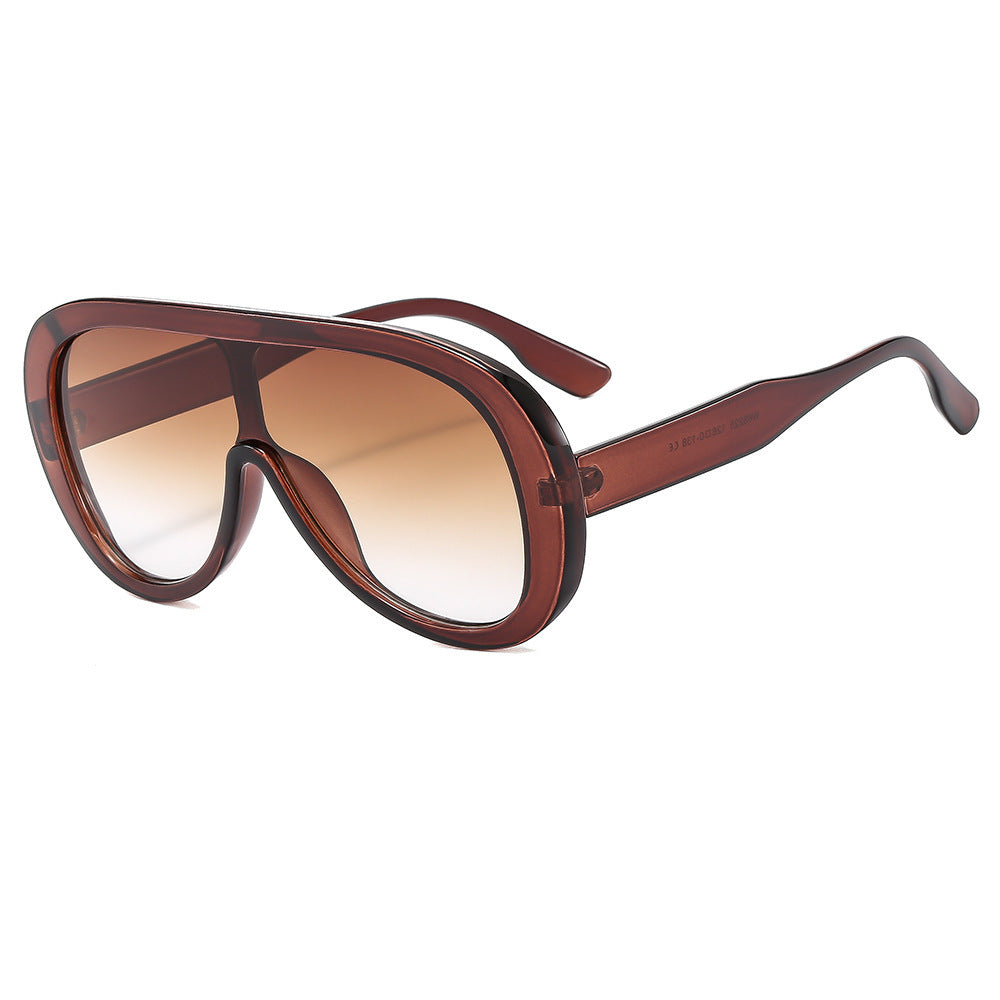 Damen modische Sonnenbrille mit breitem Rahmen Brehn