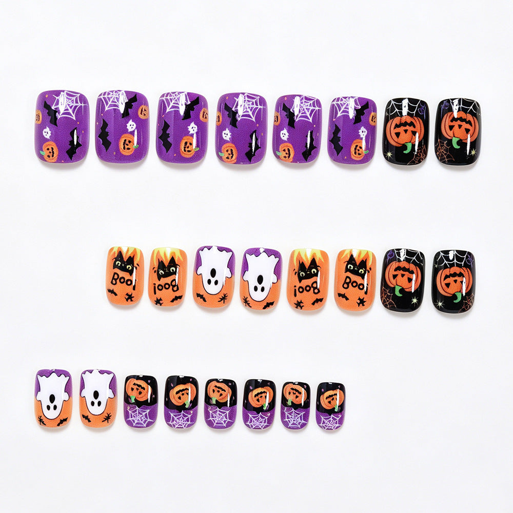 Halloween-Themen Dekorative Press-On Nagelkunst Brehn