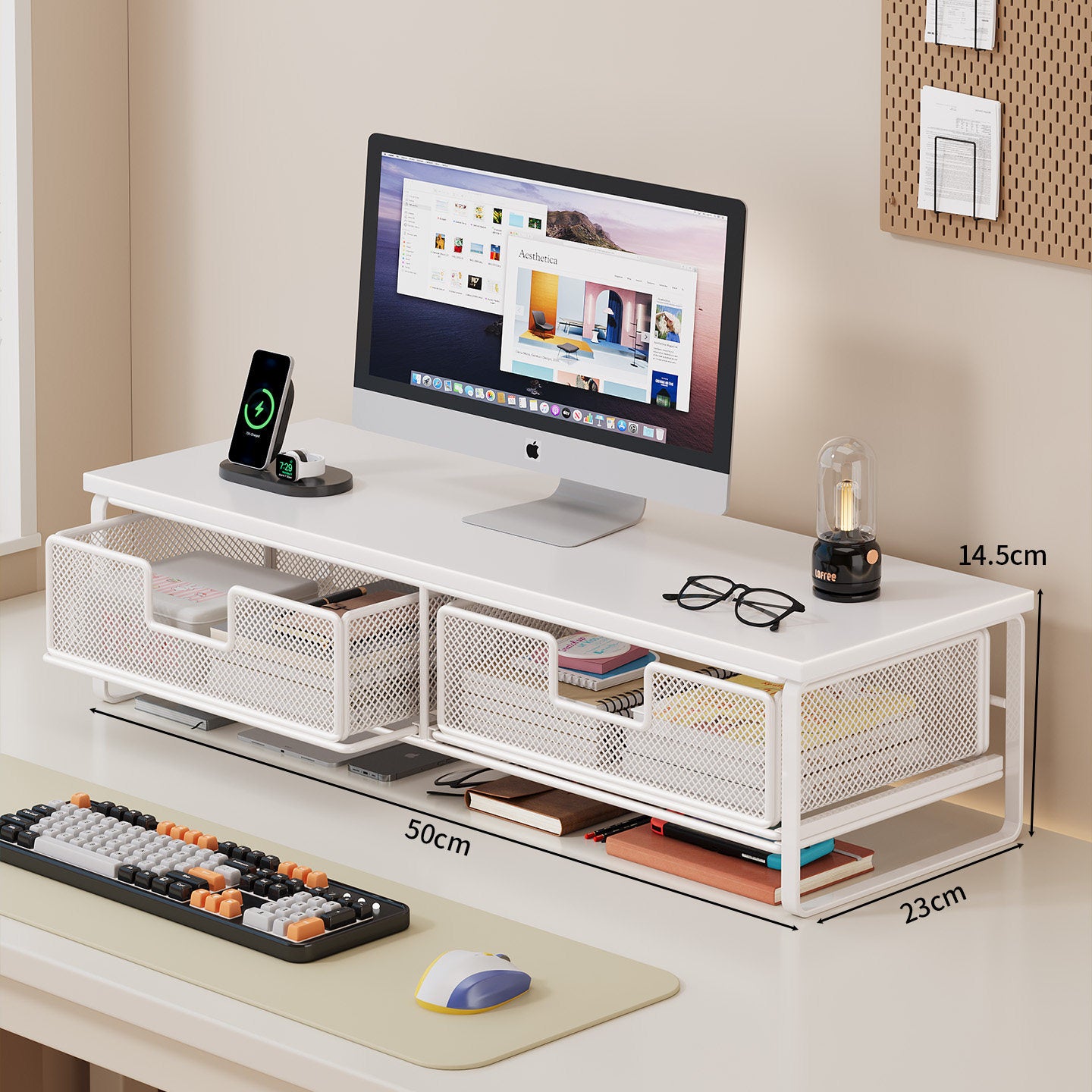 Multi-Funktions-Schreibtisch-Organizer mit Mesh-Speicherboxen Brehn