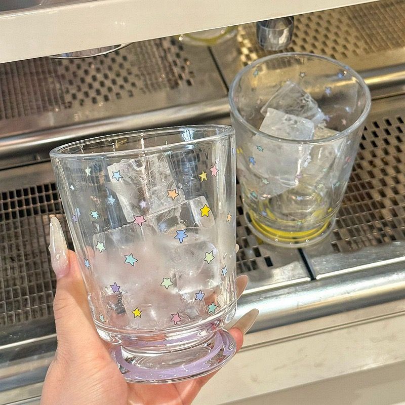Trinkglas mit Bunten Sternen-Dekor Brehn