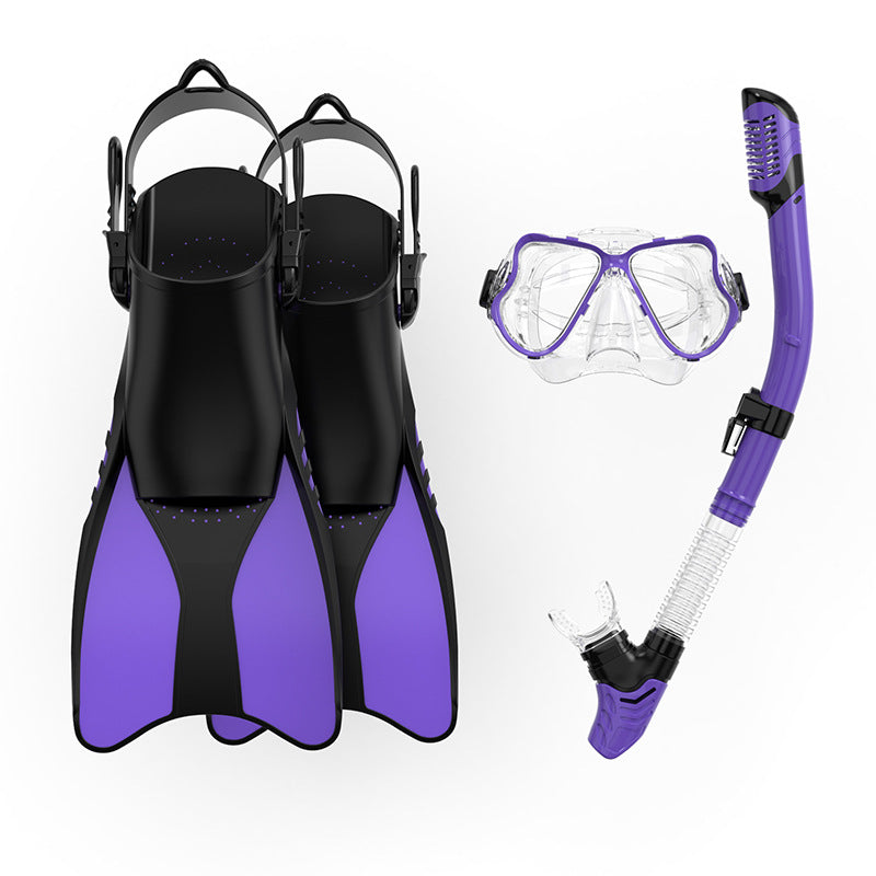 Premium Schnorchelset mit Ergonomischen Flossen und Klarer Tauchmaske Brehn