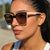 Damen modische Sonnenbrille im eleganten Quadrat-Rahmendesign Brehn