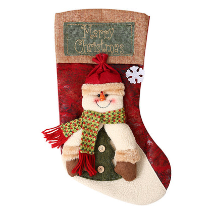 Festlicher Weihnachtsstrumpf mit liebevollen Santa-Motiven Brehn