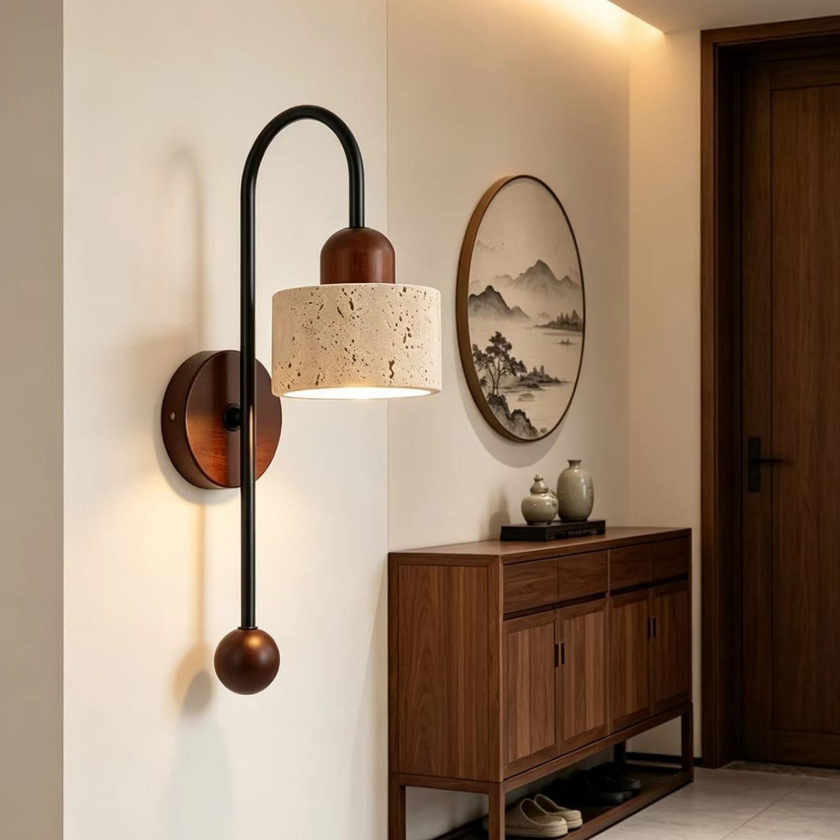 Wandmontierte skulpturale Wandlampe