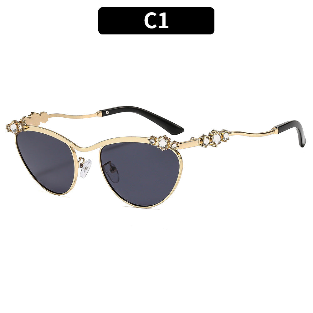 Damen Designer-Sonnenbrille mit funkelnden Details Brehn