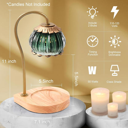 Vintage-inspirierte Glas-Tischlampe