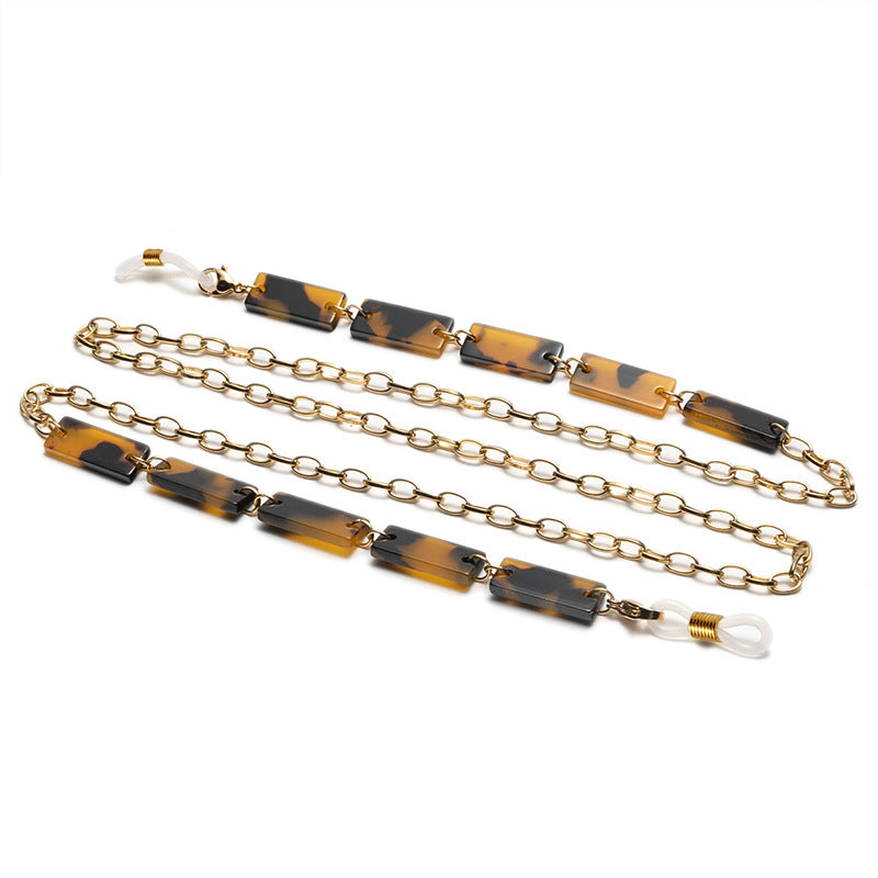 Chunky Abstract Pattern Eyewear Chain Brehn