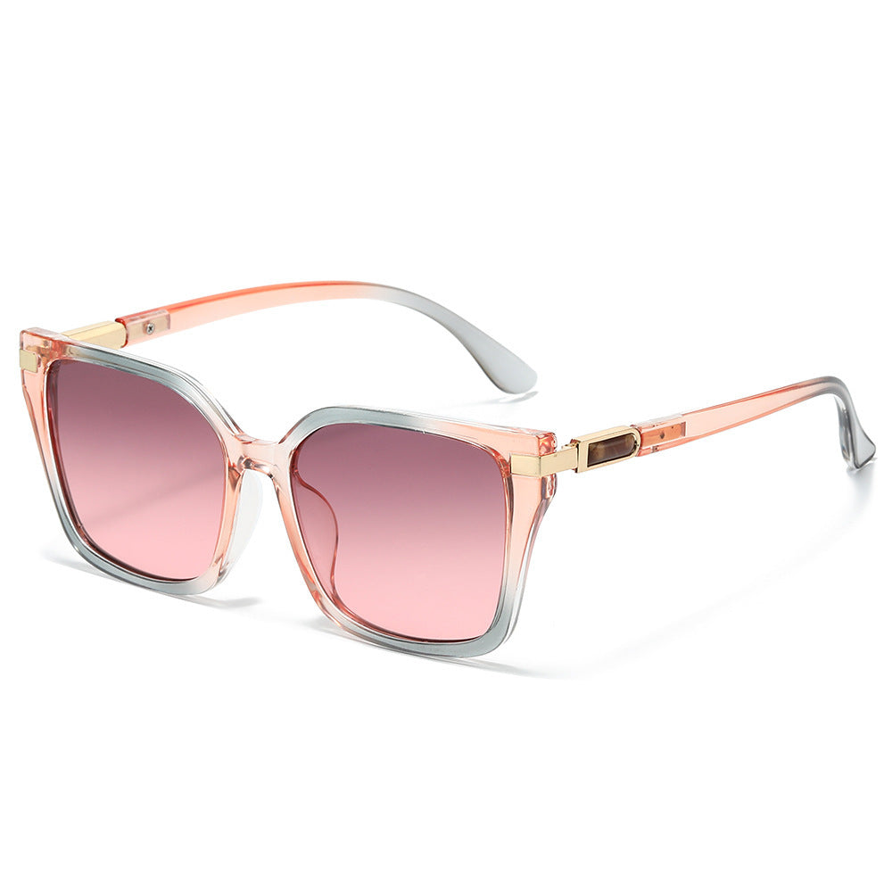 Oversized Quadratische Rahmen Sonnenbrillen mit goldenen Akzenten Brehn