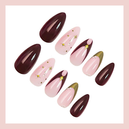 Kunstnagelset mit glamourösen Designelementen und eleganten Akzenten Brehn