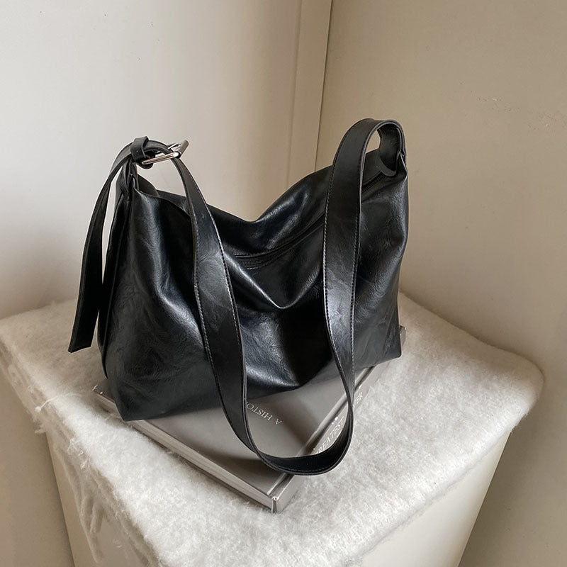 Lässige Leder-Tote-Bag