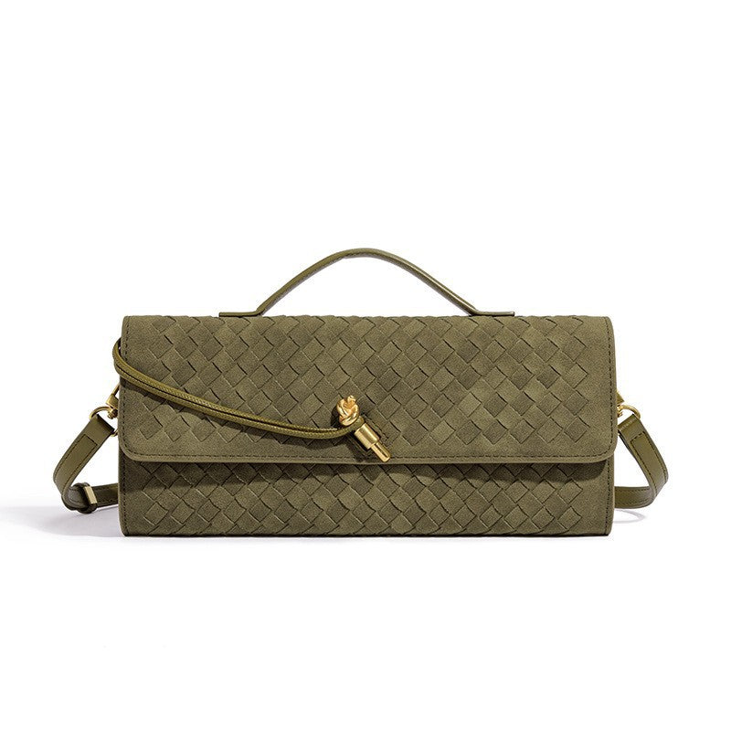 Texturierte Wildleder Clutch Tasche Brehn