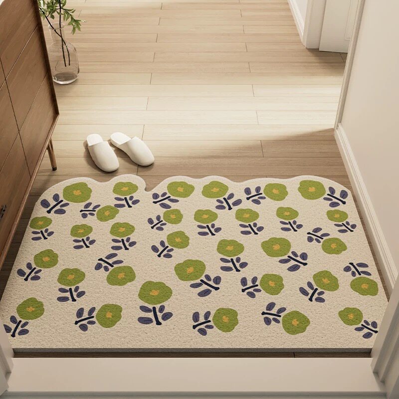 Blumengemustertes dekoratives Teppichmatte
