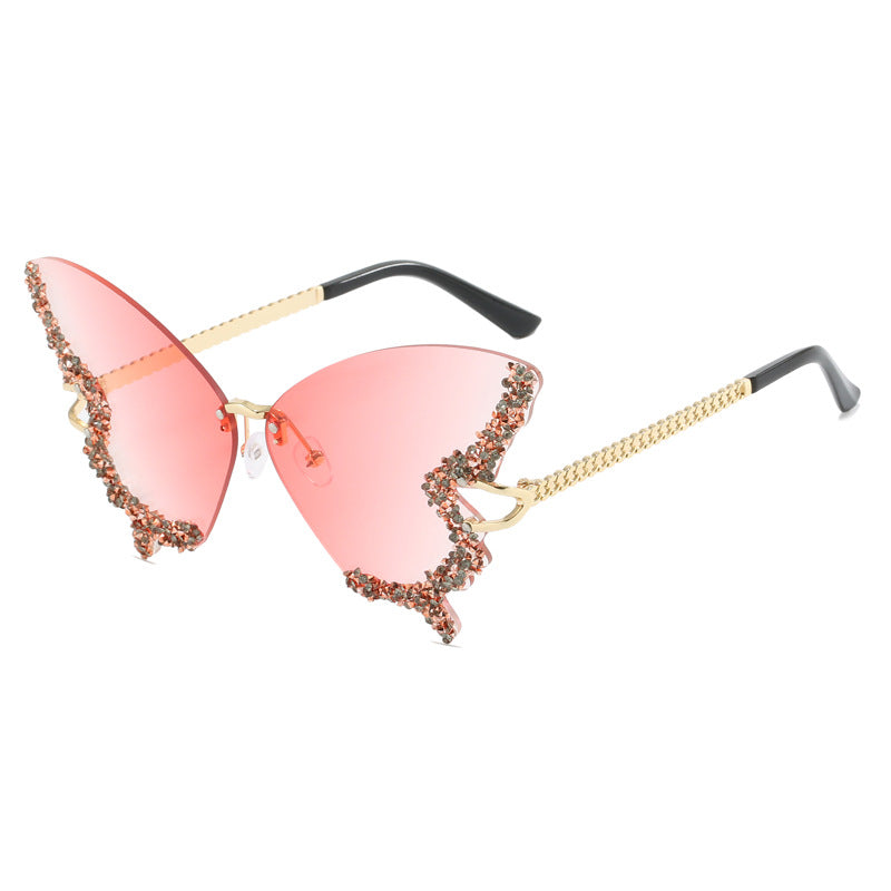 Damen extravagante Cats Eye Sonnenbrille mit funkelnden Akzenten Brehn