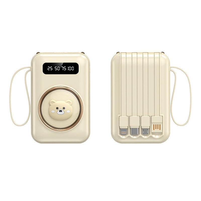 Lustige Powerbank mit Integrierten Ladekabeln Brehn