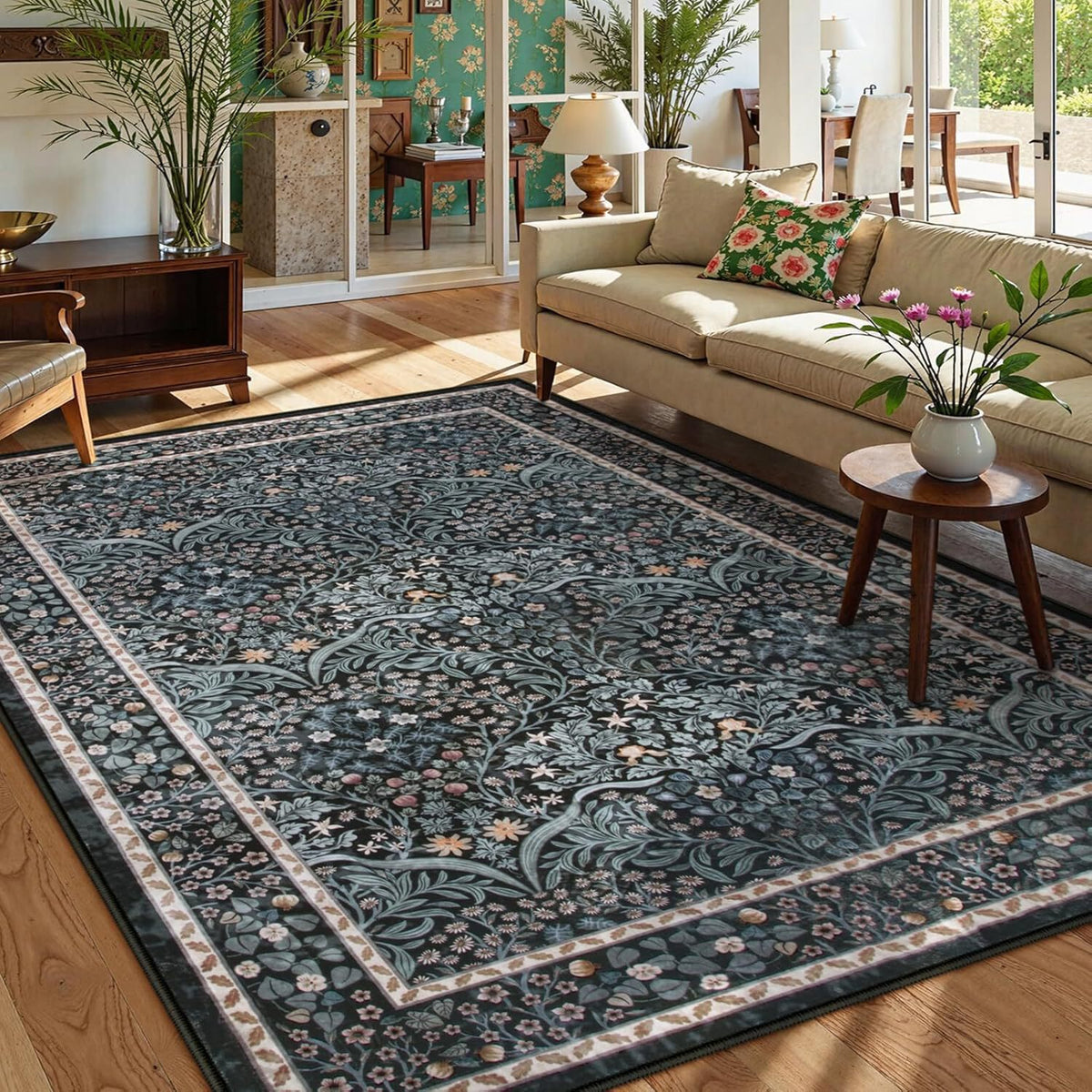 Floral Pattern Area Rug Brehn