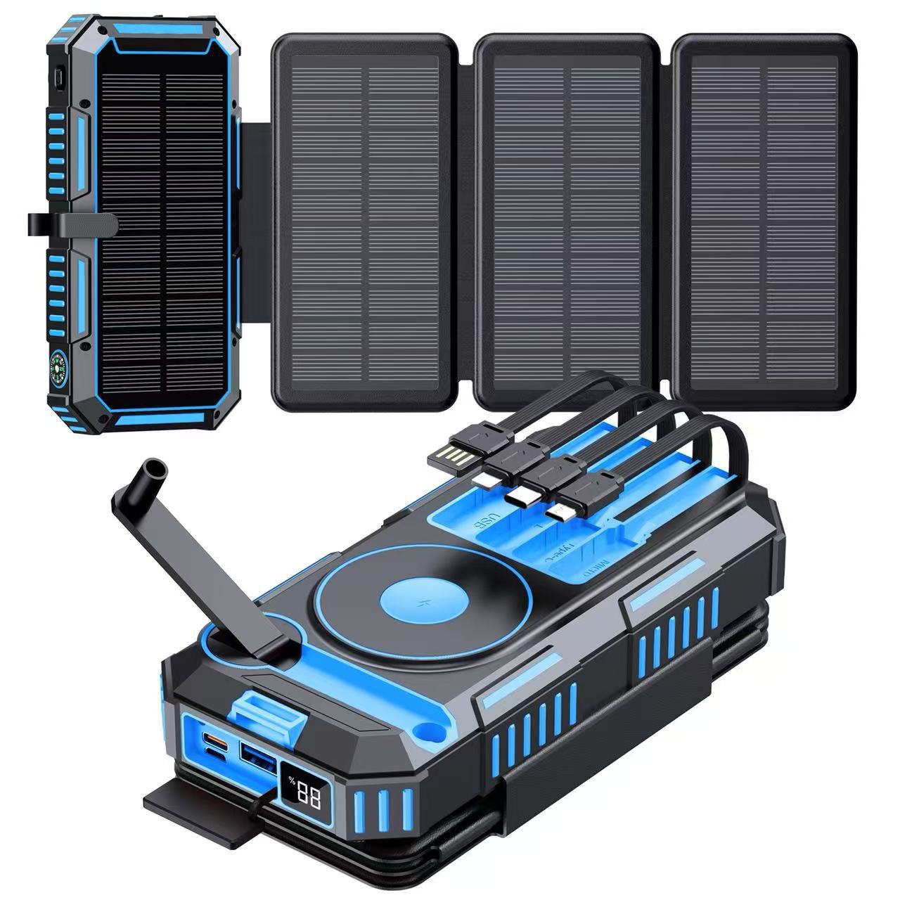Solar Powerbank mit Kabelloser Ladefunktion Von Brehn