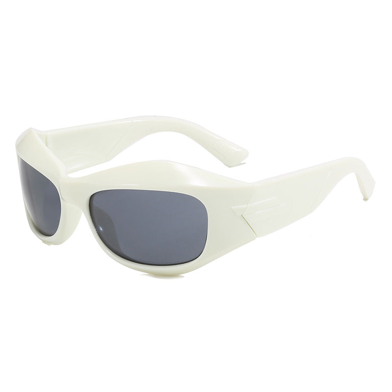 Damen Retro-Sonnenbrille im trendigen Schilddesign Brehn