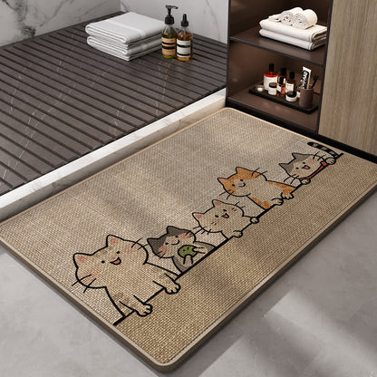 Niedlicher Katzen-Themen-Badesteppich Brehn