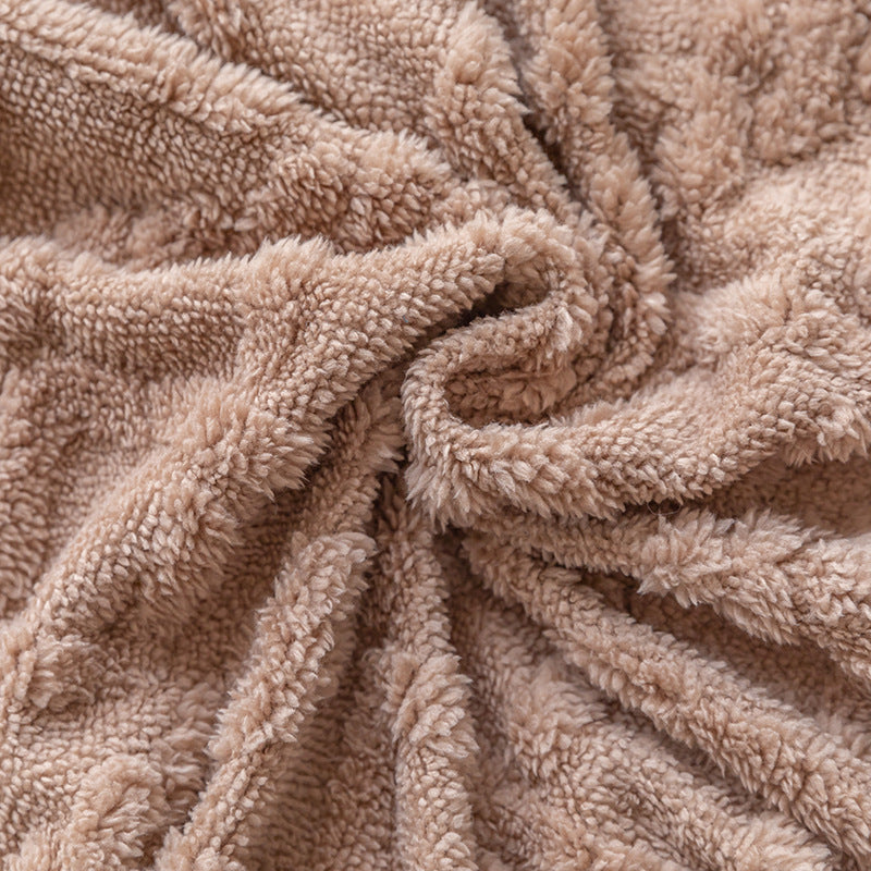 Wendbare Sherpa-gefütterte strukturierte Strickdecke