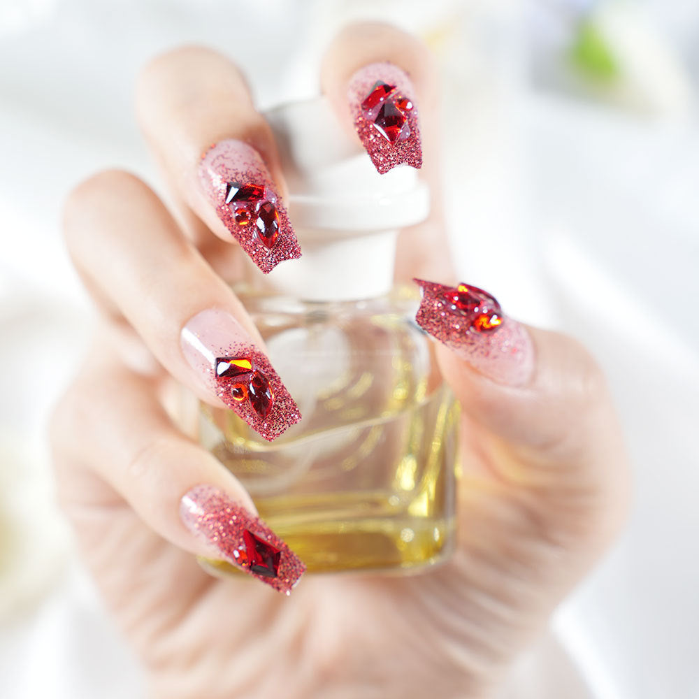 Glamouröse Strass Press-On Nagelset Brehn