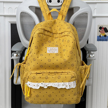 Verspielter floraler Druck Rucksack
