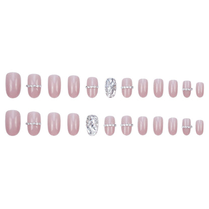 Glamouröse Strass-geprägte Press-On Nagelset Brehn