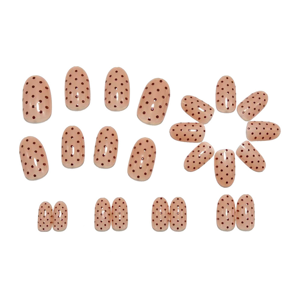 Kunstnagel-Set mit Stilvollem Polka-Dot Design Brehn