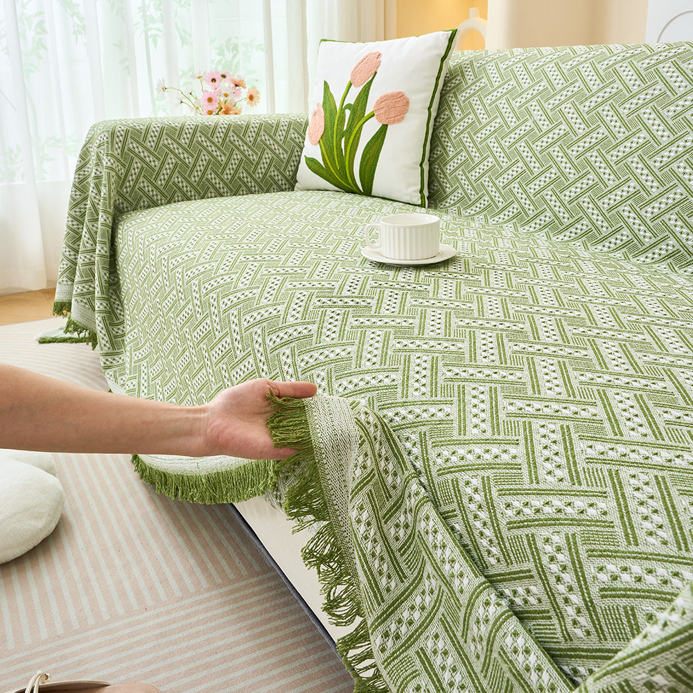 Strukturierte gewebte Sofa-Wurfdecke