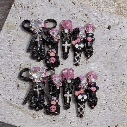 Gothic-Themen 3D dekorative Nagelkunst Set