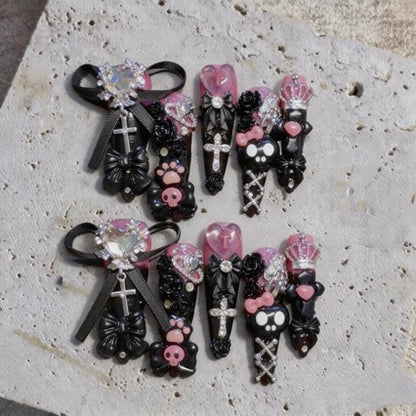 Gothic-Themen 3D dekorative Nagelkunst Set