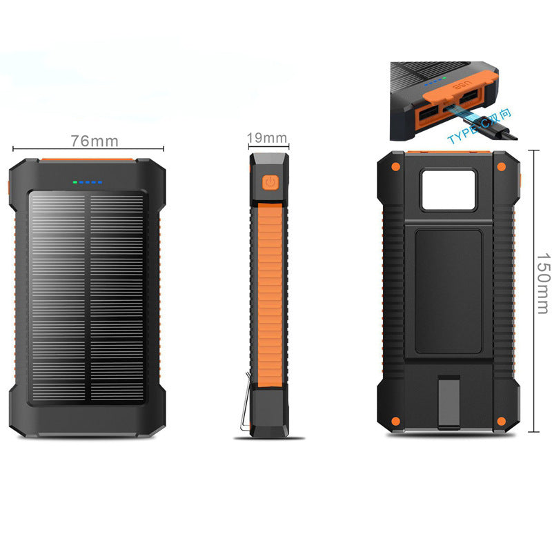 Robuste Solar-Powerbank mit Integriertem LED-Licht Brehn
