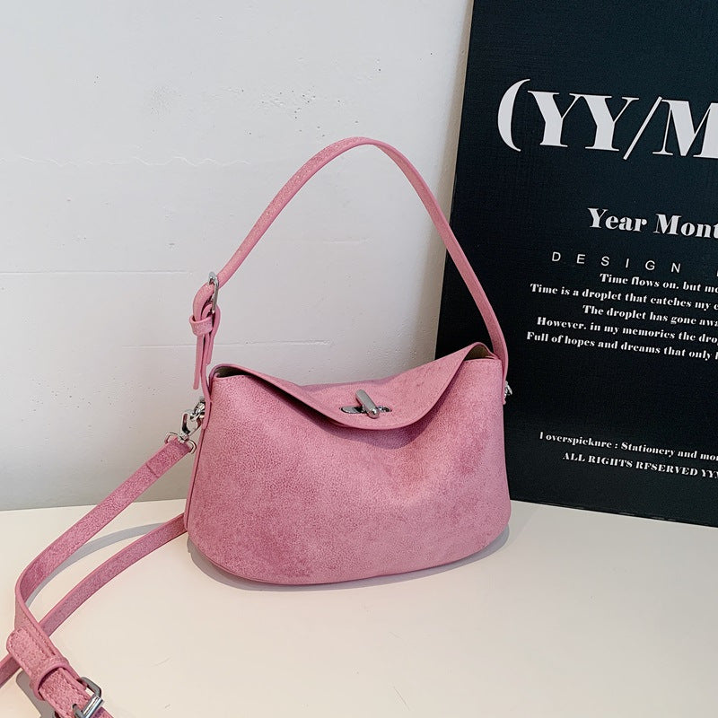 Elegante Soft-Suede Schultertasche Brehn
