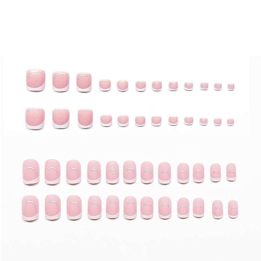 Elegantes French Tip Press-On Nail Set Brehn