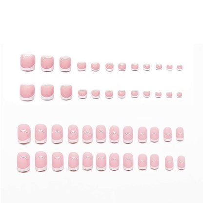 Elegantes French Tip Press-On Nail Set Brehn