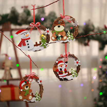 Dekorativer Weihnachtskranz mit Rentier-Motiv Brehn
