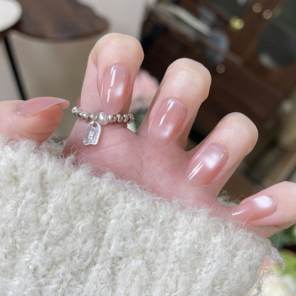 Stylisches Press-On Nagel-Set mit eleganten Glitzerakzenten Brehn