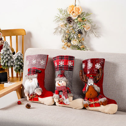 Festlicher Weihnachtsstrumpf mit Rentiermotiv Brehn