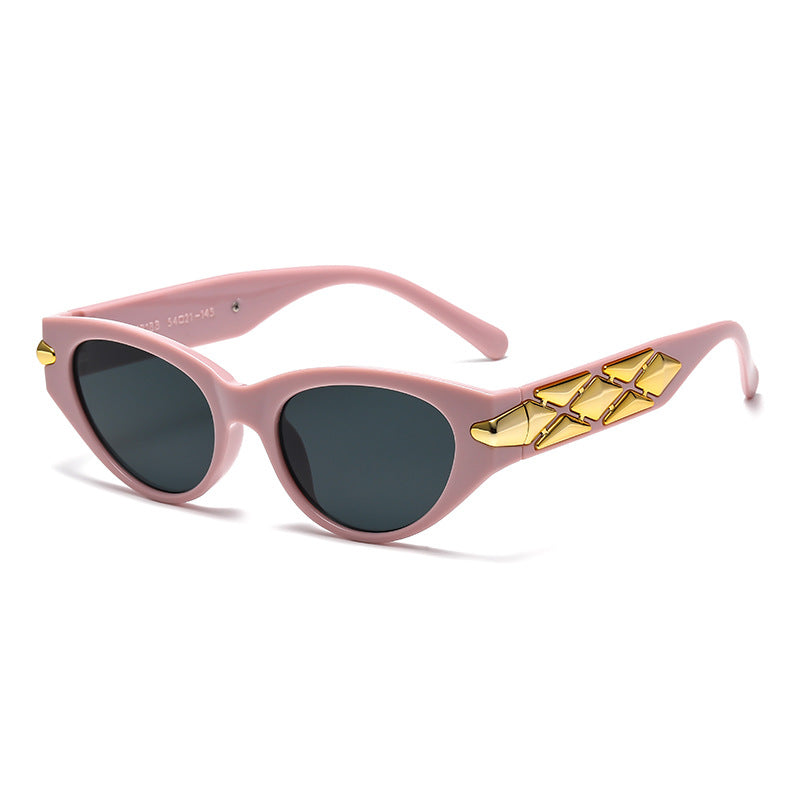 Damen Cat-Eye Sonnenbrille mit luxuriösen Akzenten und einzigartigem Design Brehn