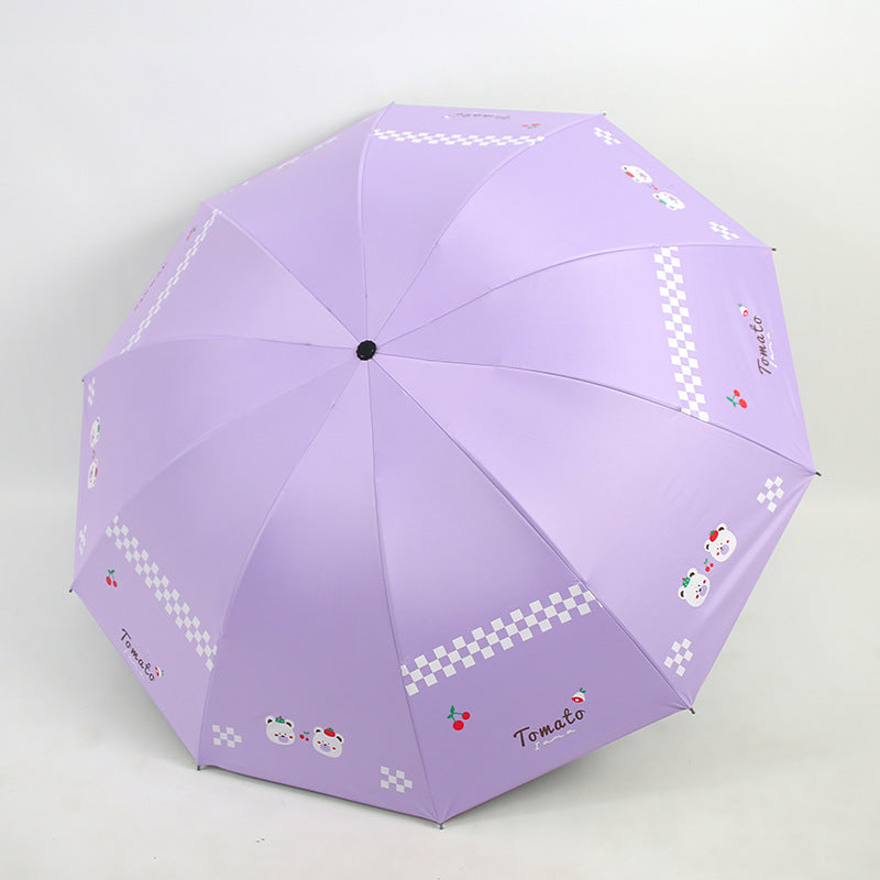 Damen Falt-Regenschirm mit kreativen Tiermotiven Brehn