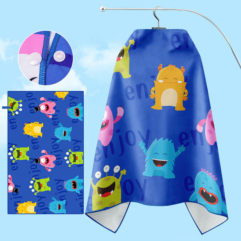Bademantel Brehn mit Einhorn-Motiv und praktischer Kapuze
