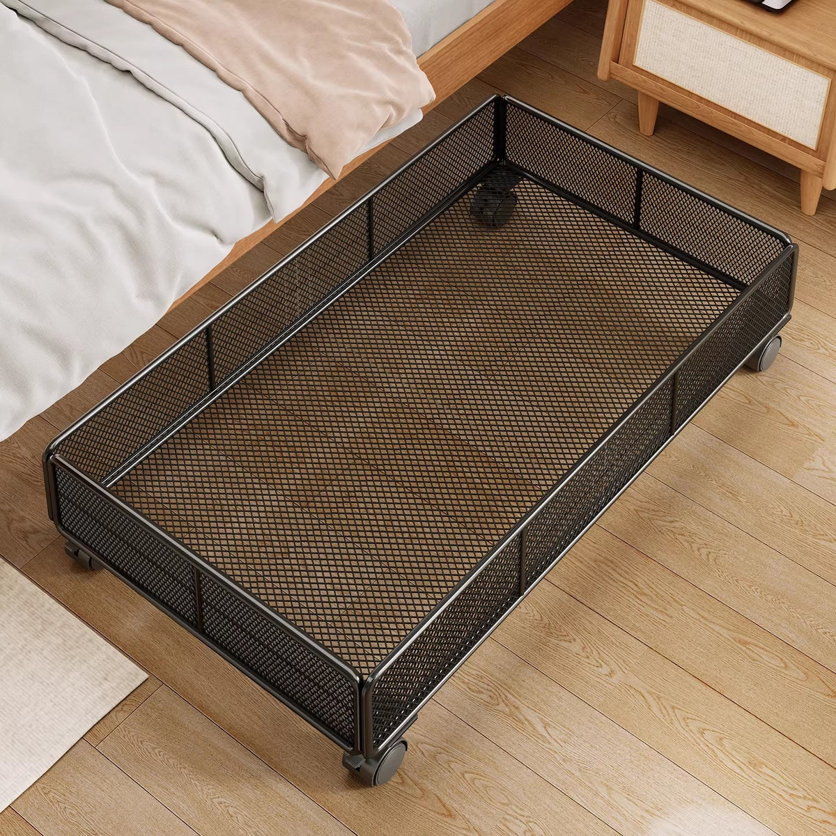 Niedrigprofil Metallgitter Unterbett Aufbewahrungskorb