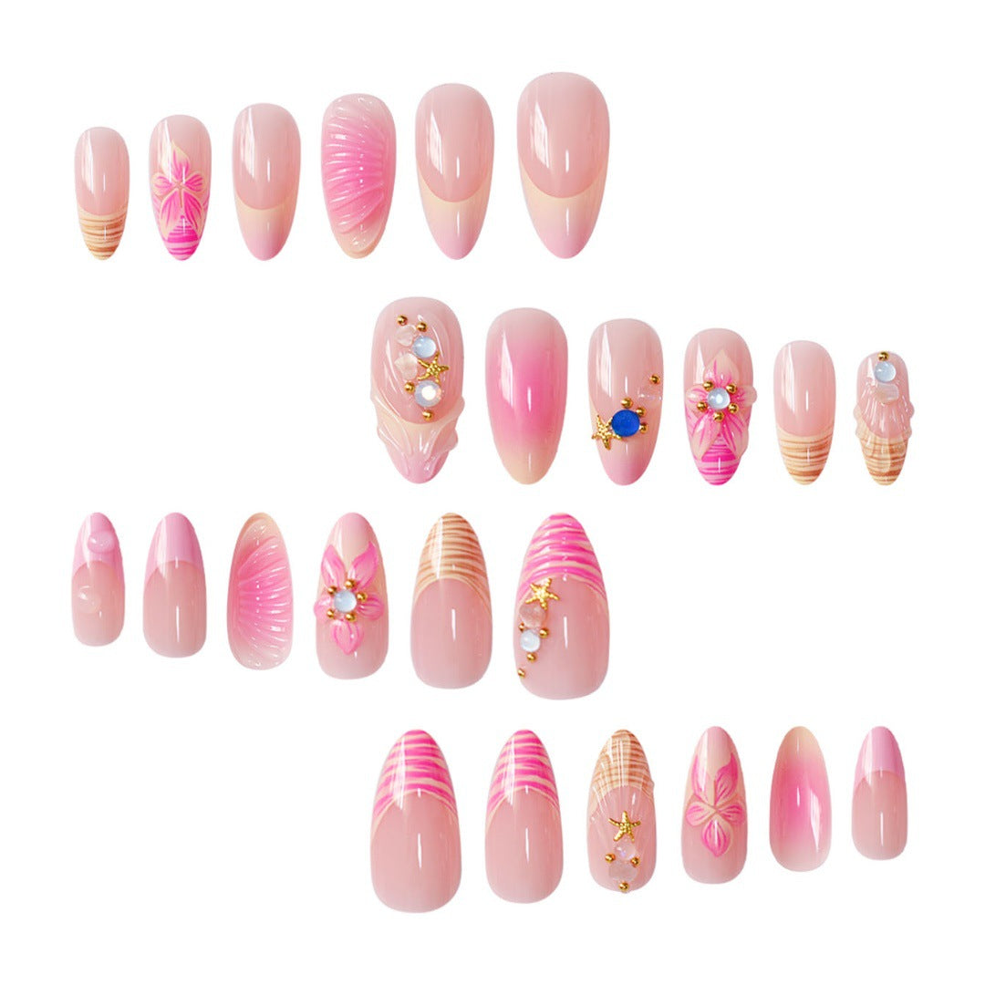 3D Floral Akzent Druck-Nagelkunst Brehn