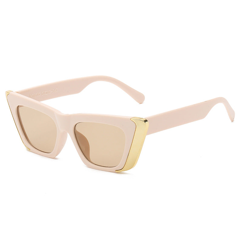 Damen modische Sonnenbrille mit eckigem Rahmen und luxuriösem Innenfutter Brehn