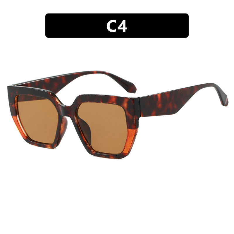 Damen geometrische Brille im modischen Schildkrötenmuster Brehn